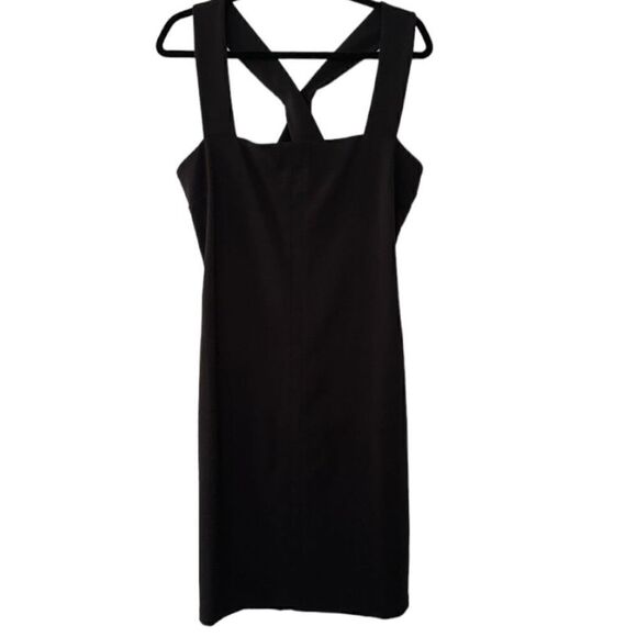 Bar III Womens Black Strappy Back Cocktail Sheath Dress Sleeveless Classy NWT - Picture 4 of 12